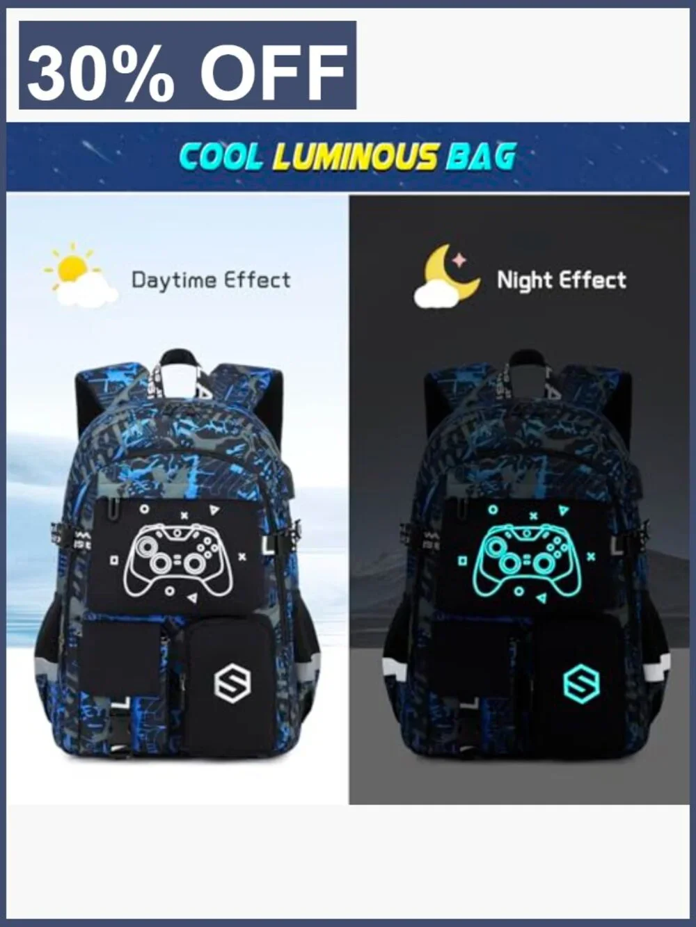 Kids School Backpack with Lunch Bag & Pencil Case, 15.6